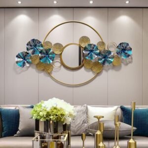 Metal flower decorative Mirror