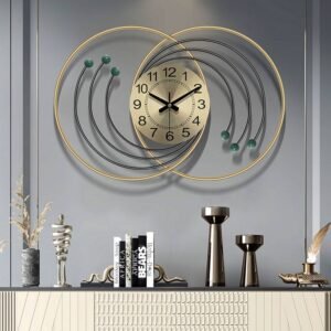 Metal wall clock Modern round